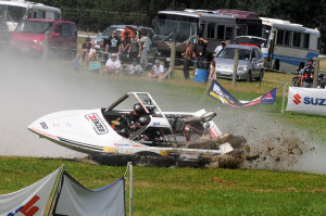 Defending world champion Peter Caughey flies out of contention at round one (photo Ian Thornton)