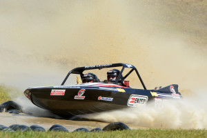 Peter Caughey and his ENZED boat aced ‘fastest time’ at every round at Meremere