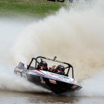 Peter Caughey testing his monster motor in the lead-up to the season. (Photo Ian Thornton)