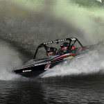 Peter Caughey setting the day’s fastest time, under lights at Whanganui