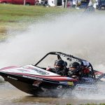 Peter Caughey and Shama Putaranui took second at the ENZED UIM Jetsprint World Championship, and are the current New Zealand SuperBoat champions (photo by Ian Thornton)